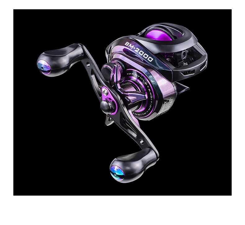 LINNHUE New Baitcasting Reel BM2000 5+1BB Purple Gradient 7.3:1 Drag 8kg Fishing Reel For Saltwater Reel Casting Carp Fishing LINNHUE New Baitcasting Reel BM2000 5+1BB Purple Gradient 7.3:1 Drag 8kg Fishing Reel For Saltwater Reel Casting Carp Fishing