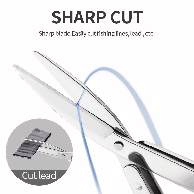 LINNHUE Fishing Scissors Foldable Portable Aluminum alloy Sharp Cut PE Line Lead Gold Silver Multifunction ScissorS Fishing Tool LINNHUE Fishing Scissors Foldable Portable Aluminum alloy Sharp Cut PE Line Lead Gold Silver Multifunction ScissorS Fishing Tool