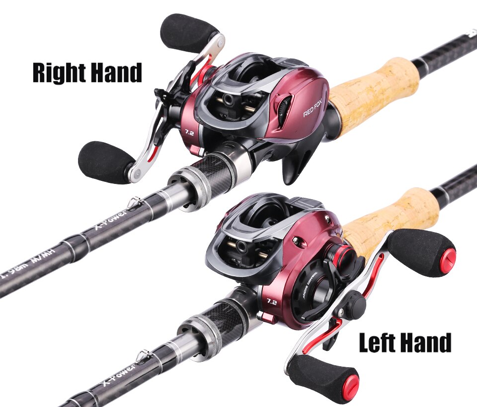 SeaKnight Brand RED FOX Series HG XG 7.2:1 8.1:1 Baitcasting Reel Centrifugal Brake System 13lbs Ultra-light Fishing Reel 192G