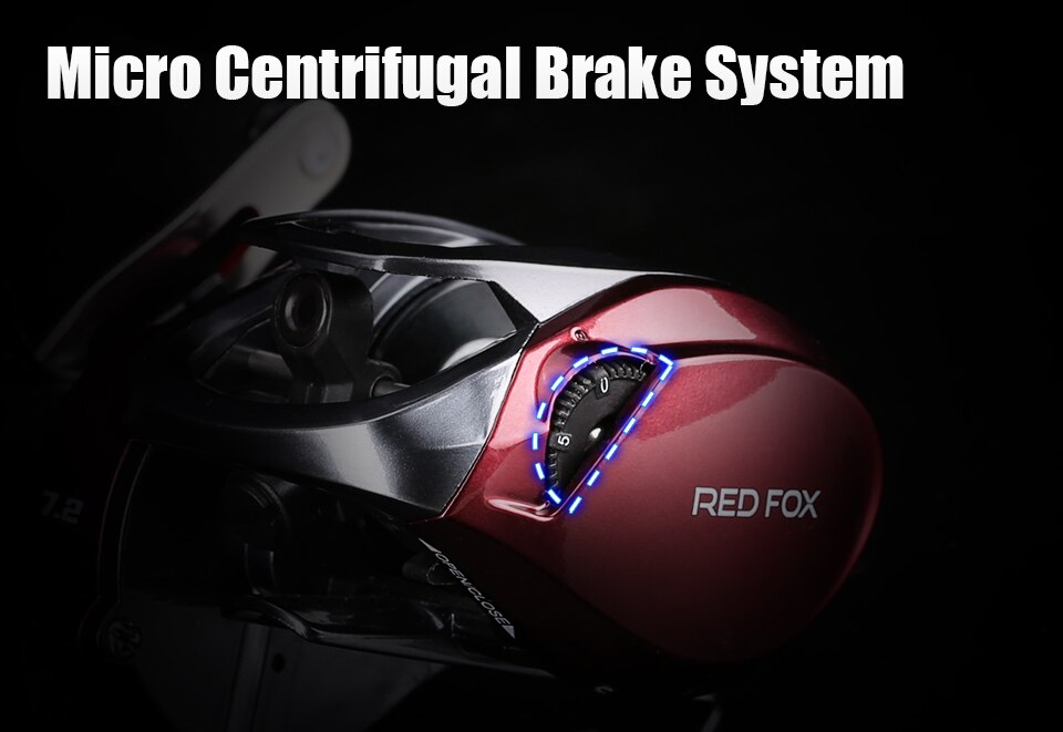 SeaKnight Brand RED FOX Series HG XG 7.2:1 8.1:1 Baitcasting Reel Centrifugal Brake System 13lbs Ultra-light Fishing Reel 192G