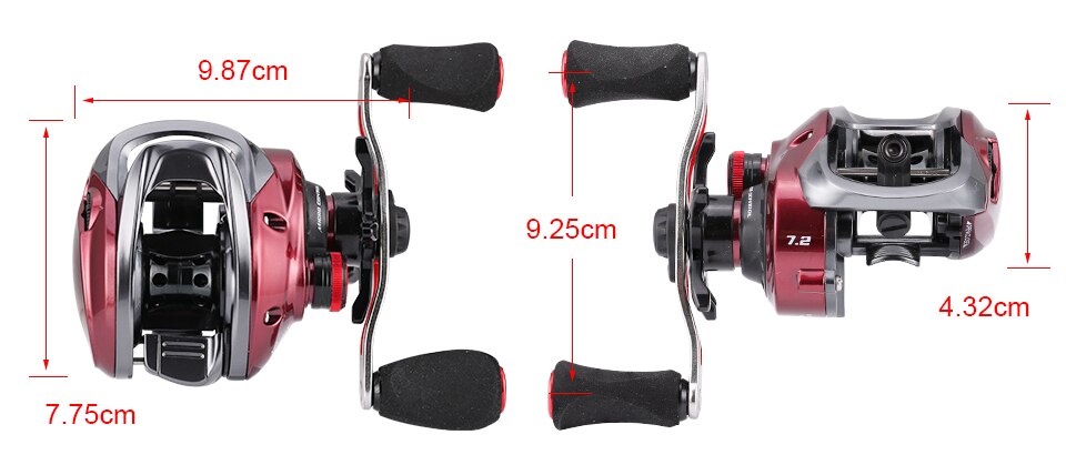 SeaKnight Brand RED FOX Series HG XG 7.2:1 8.1:1 Baitcasting Reel Centrifugal Brake System 13lbs Ultra-light Fishing Reel 192G