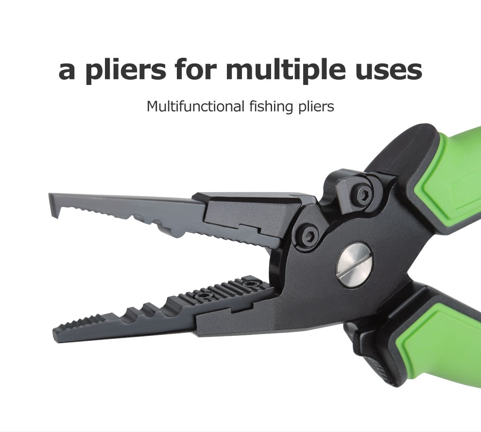 LINNHUE Aluminum Alloy Fishing Pliers Grip Set Split Ring Cutters Line Hook Recover Fishing Tackle High Quality Fishing Tool