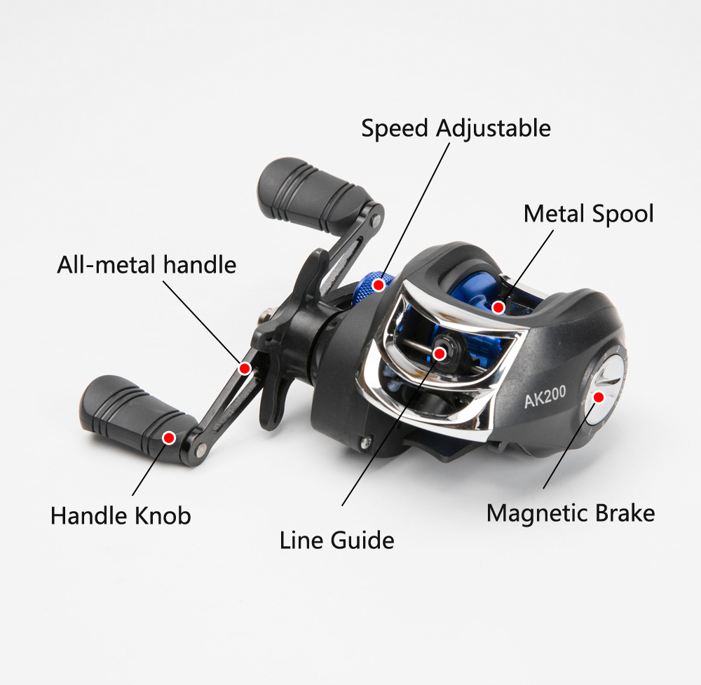 2022 New AK200 7.2:1 High Speed Fishing Reel Left Right Hand Baitcasting Reel Brake System 8kg Drag Wheel Bait Casting 2022 New AK200 7.2:1 High Speed Fishing Reel Left Right Hand Baitcasting Reel Brake System 8kg Drag Wheel Bait Casting