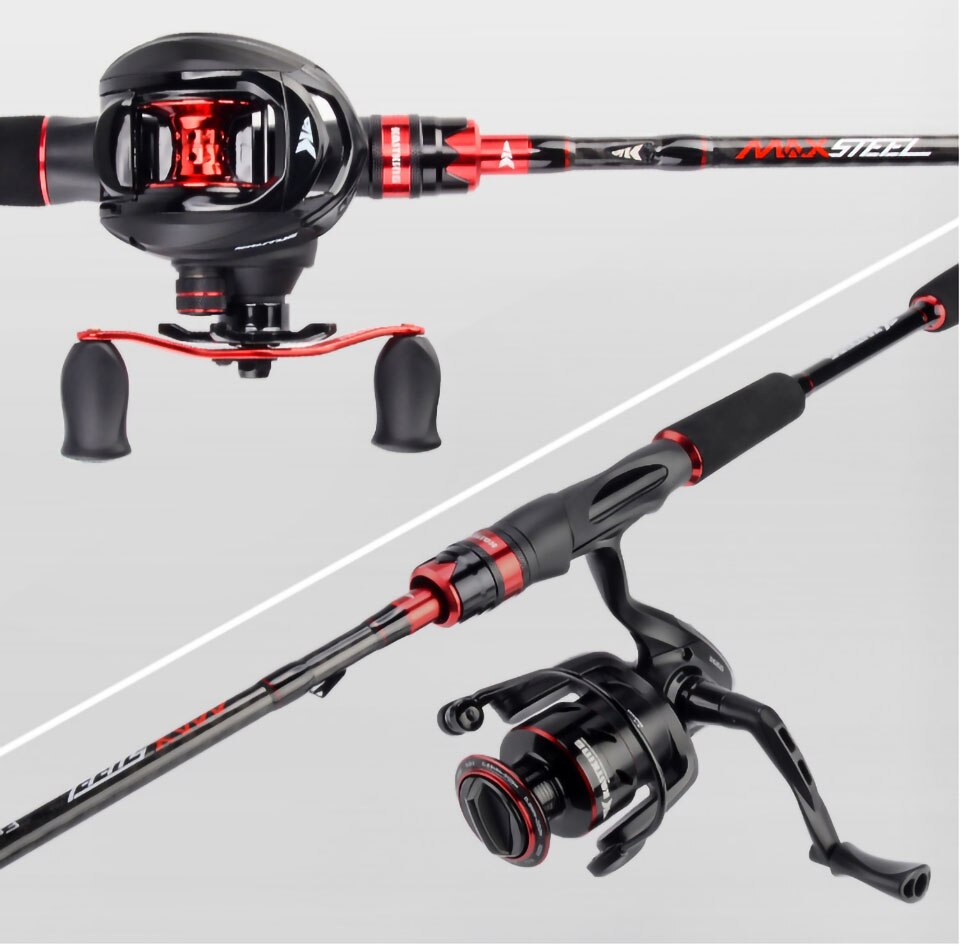 KastKing Max Steel Rod Carbon Spinning Casting Fishing Rod with 1.80m 2.13m 2.28m 2.4m Baitcasting Rod for Bass Pike Fishing