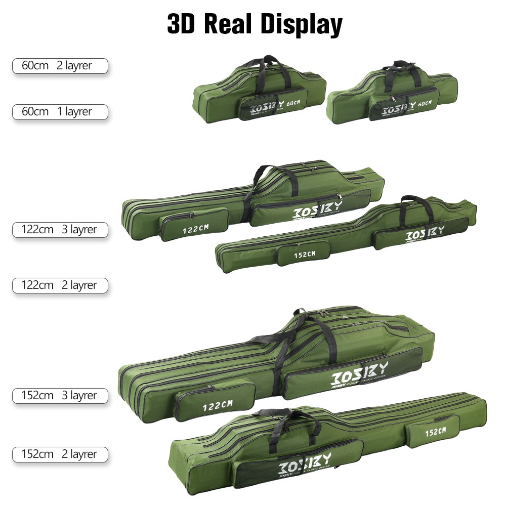 Portable Foldable Fishing Rod Carrier Fish Pole Tools Storage Bag Case Portable Foldable Fishing Rod Carrier Fish Pole Tools Storage Bag Case