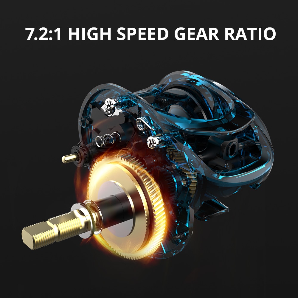 KastKing Brutus Baitcasting Reel Magnetic Braking System 7.2:1 Gear Ratio 5+1 Ball Bearings 8KG Max Drag Fishing Coil KastKing Brutus Baitcasting Reel Magnetic Braking System 7.2:1 Gear Ratio 5+1 Ball Bearings 8KG Max Drag Fishing Coil