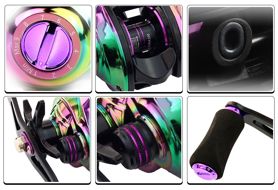 New  Baitcasting Reel High Speed 8:1:1 Gear Ratio 17+1BB Fresh Saltwater Magnetic Brake System Ultralight Fishing ReeL 2000 Seri