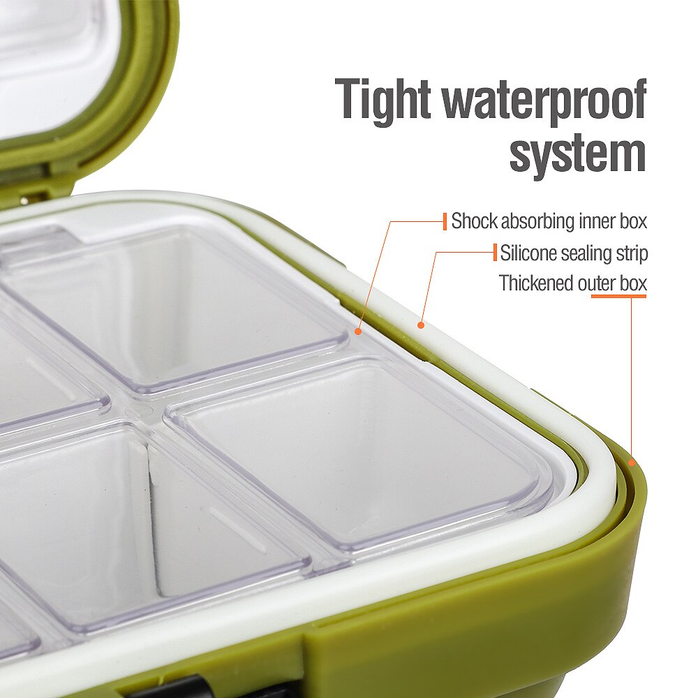 2022 Fishing Waterproof Fishing Tackle Box Double-Sided Opening and Closing Bait Box Multifunctional Hook and Bait Accessory Box