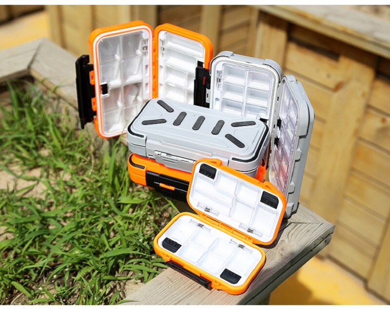 2022 Fishing Waterproof Fishing Tackle Box Double-Sided Opening and Closing Bait Box Multifunctional Hook and Bait Accessory Box