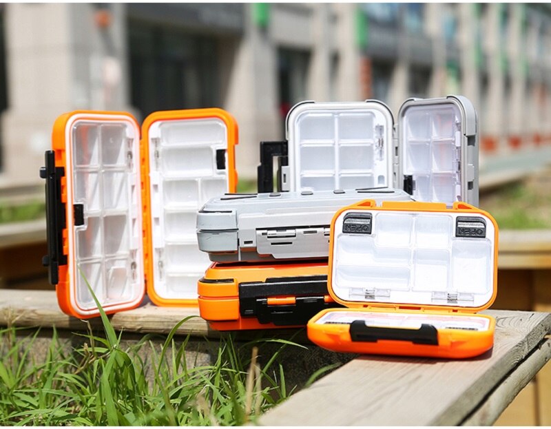 2022 Fishing Waterproof Fishing Tackle Box Double-Sided Opening and Closing Bait Box Multifunctional Hook and Bait Accessory Box