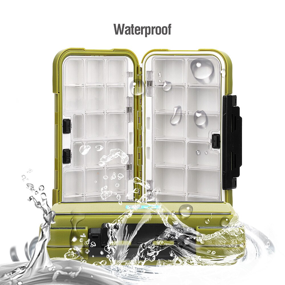 2022 Fishing Waterproof Fishing Tackle Box Double-Sided Opening and Closing Bait Box Multifunctional Hook and Bait Accessory Box