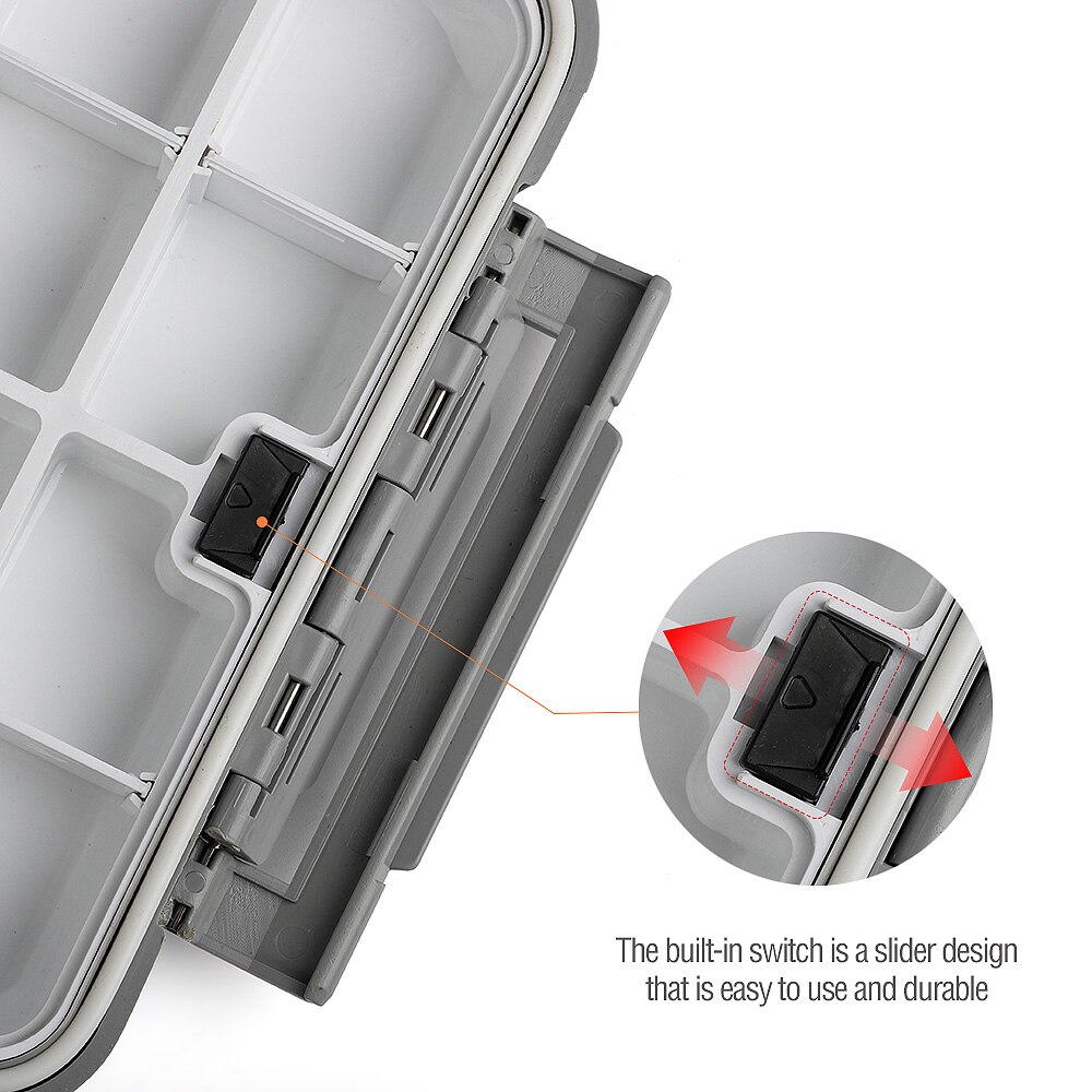 2022 Fishing Waterproof Fishing Tackle Box Double-Sided Opening and Closing Bait Box Multifunctional Hook and Bait Accessory Box