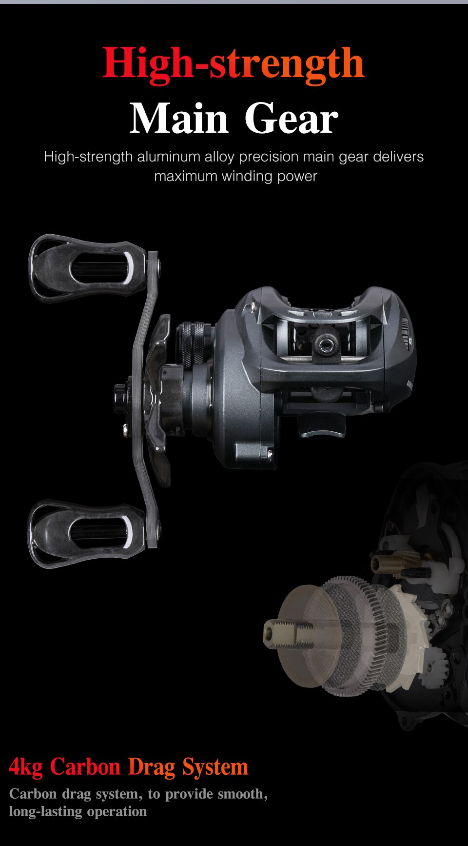 TSURINOYA 135g Ultra Light 6.1g Spool Bait Finesse Baitcasting Fishing Reel Dark Wolf 50S 7.1:1 4kg Shallow Spool Ligh Game Coil