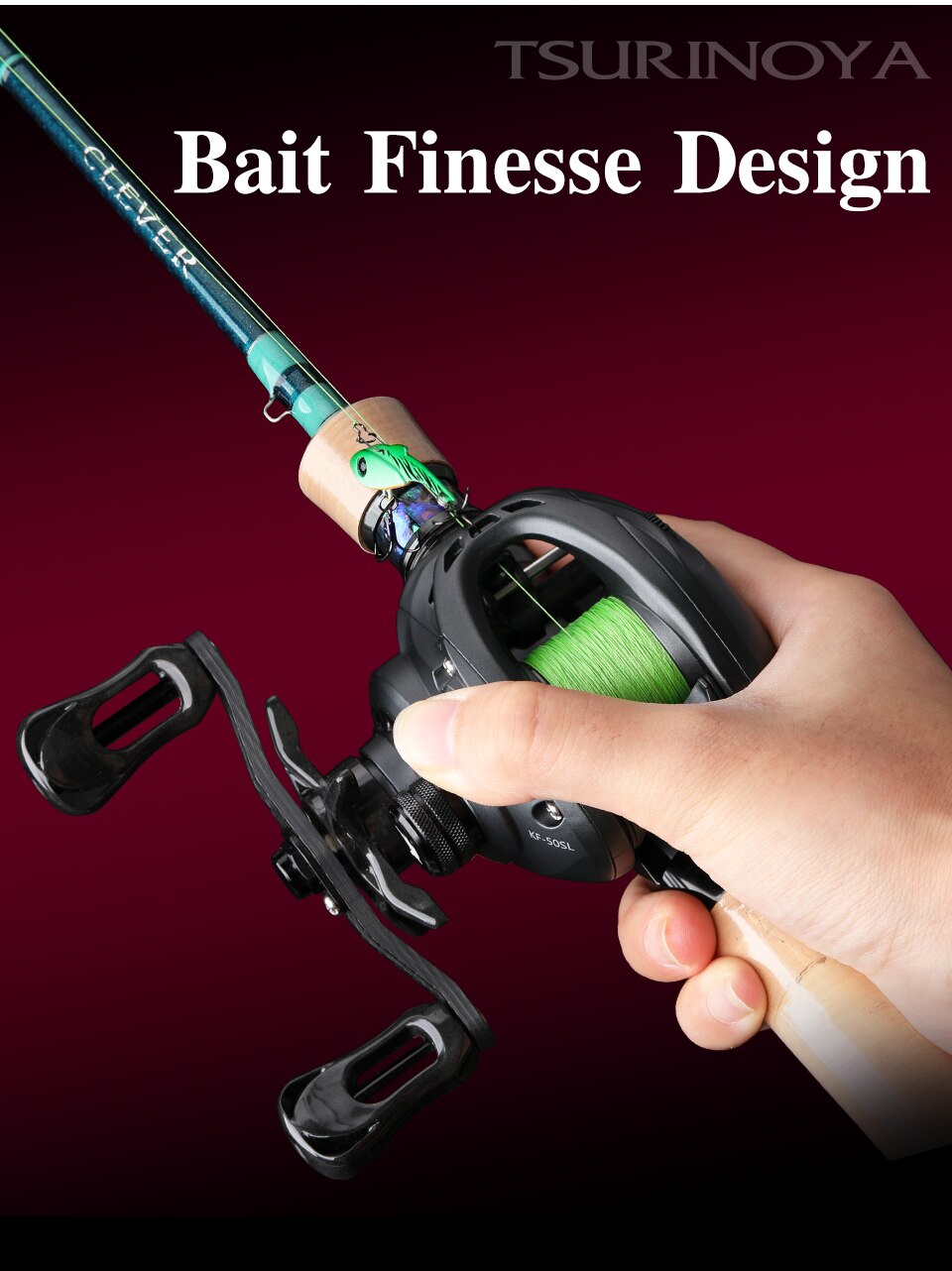 TSURINOYA 135g Ultra Light 6.1g Spool Bait Finesse Baitcasting Fishing Reel Dark Wolf 50S 7.1:1 4kg Shallow Spool Ligh Game Coil