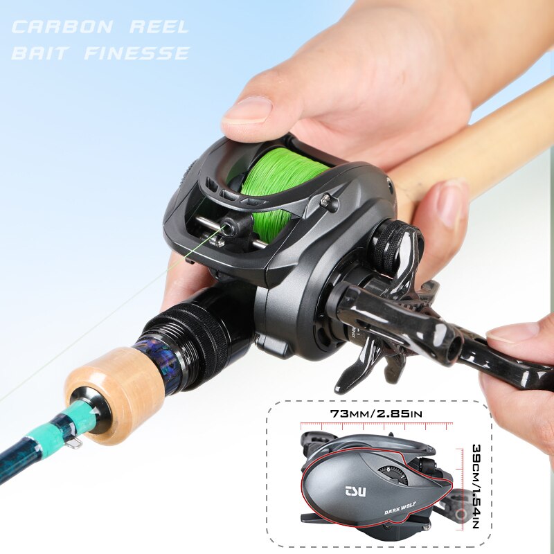 TSURINOYA 135g Ultra Light 6.1g Spool Bait Finesse Baitcasting Fishing Reel Dark Wolf 50S 7.1:1 4kg Shallow Spool Ligh Game Coil TSURINOYA 135g Ultra Light 6.1g Spool Bait Finesse Baitcasting Fishing Reel Dark Wolf 50S 7.1:1 4kg Shallow Spool Ligh Game Coil