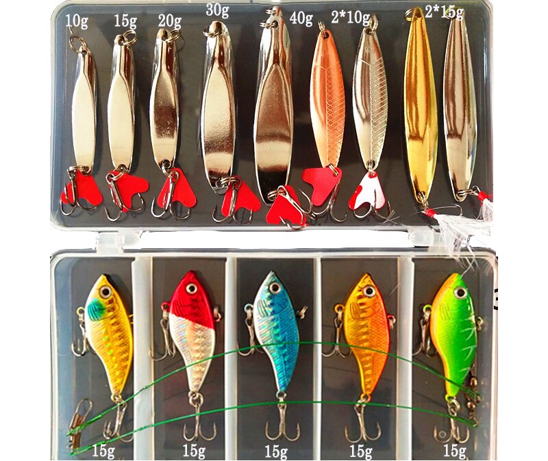 Hot Brilliant Metal Jig Spoon Fishing Lure Set 10/20/25/35pcs Wobblers Kit Pike Spoon Bait Fishing Tackle Pesca Isca Artificial