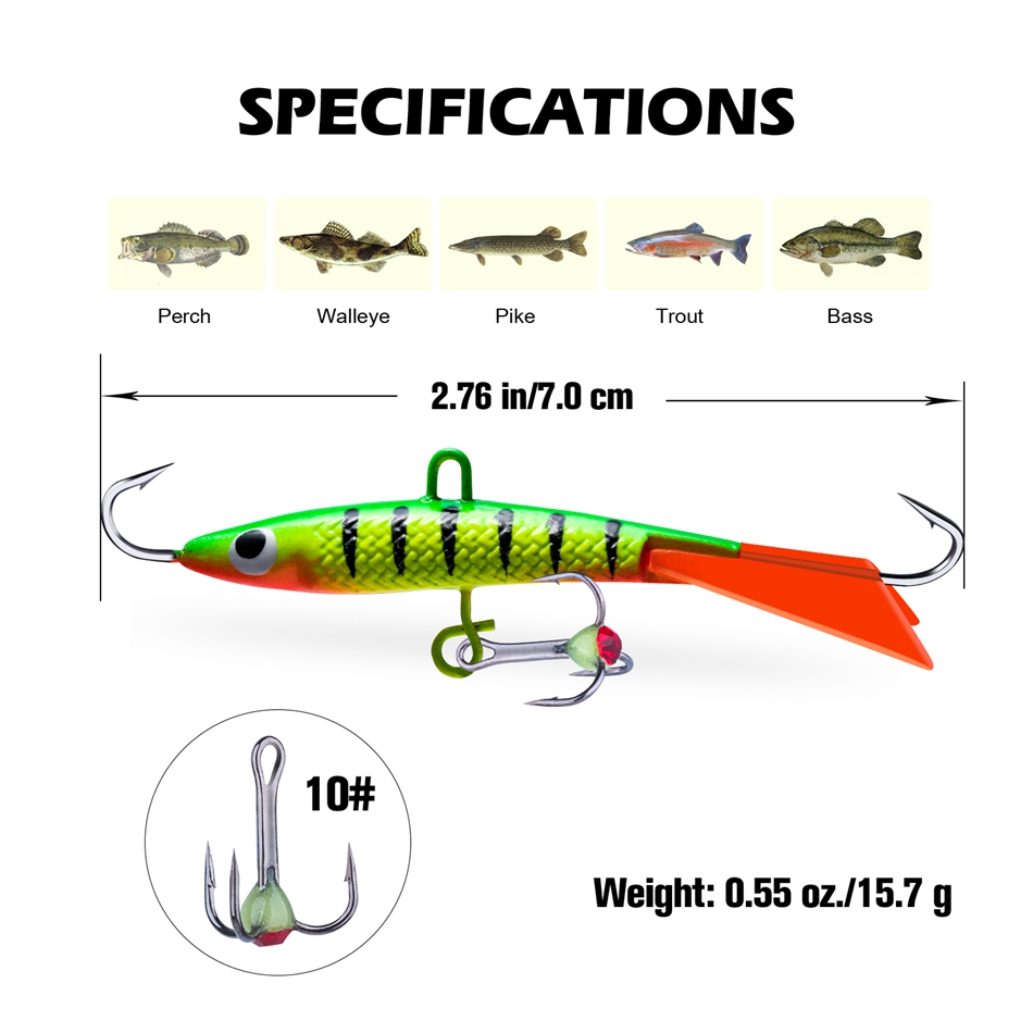 Goture 2022 Hot Ice Fishing Lure Balancers Professional Winter Jig Wobblers Bait for Trout Bass Pike Carp for Fishing Pesca