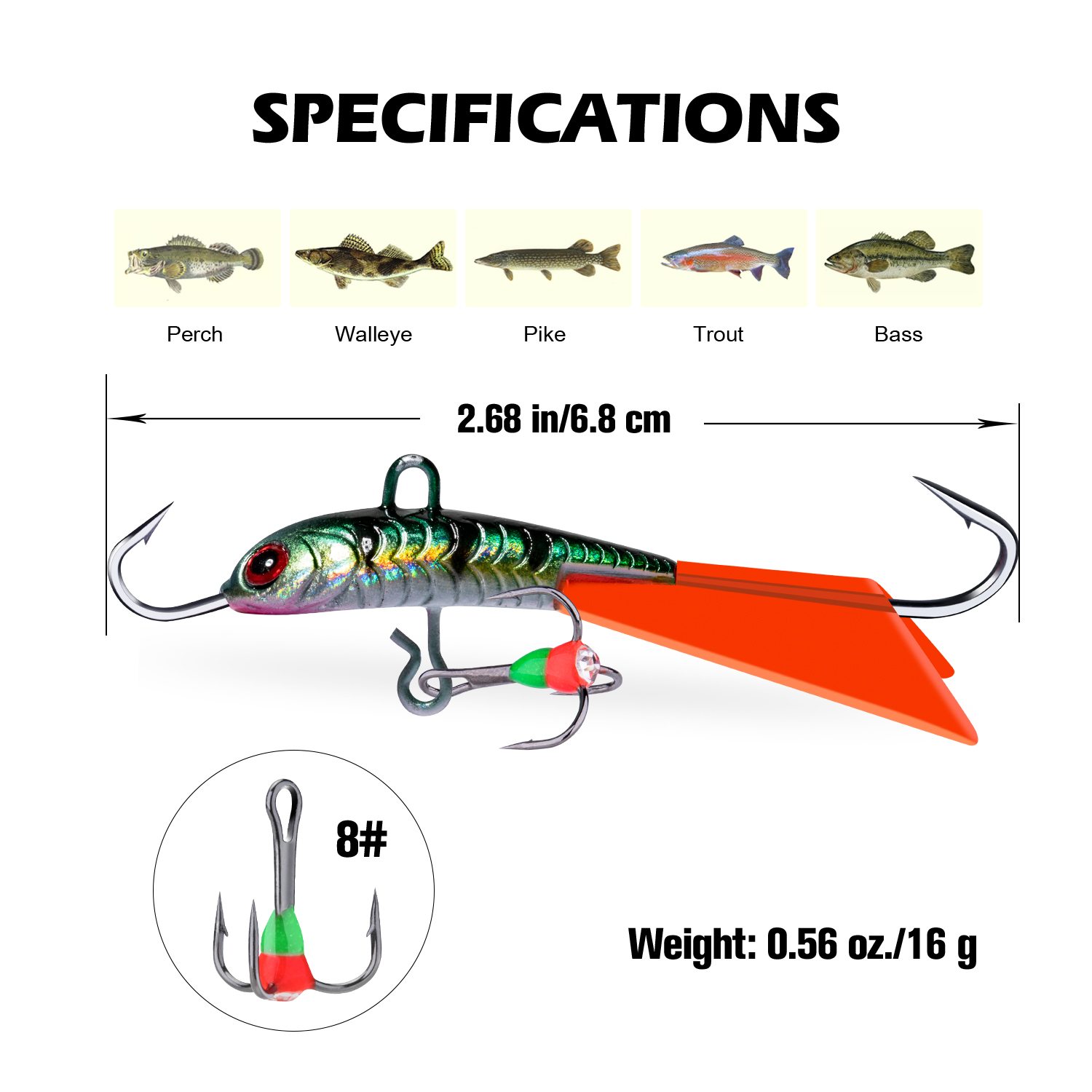 Goture 2022 Hot Ice Fishing Lure Balancers Professional Winter Jig Wobblers Bait for Trout Bass Pike Carp for Fishing Pesca