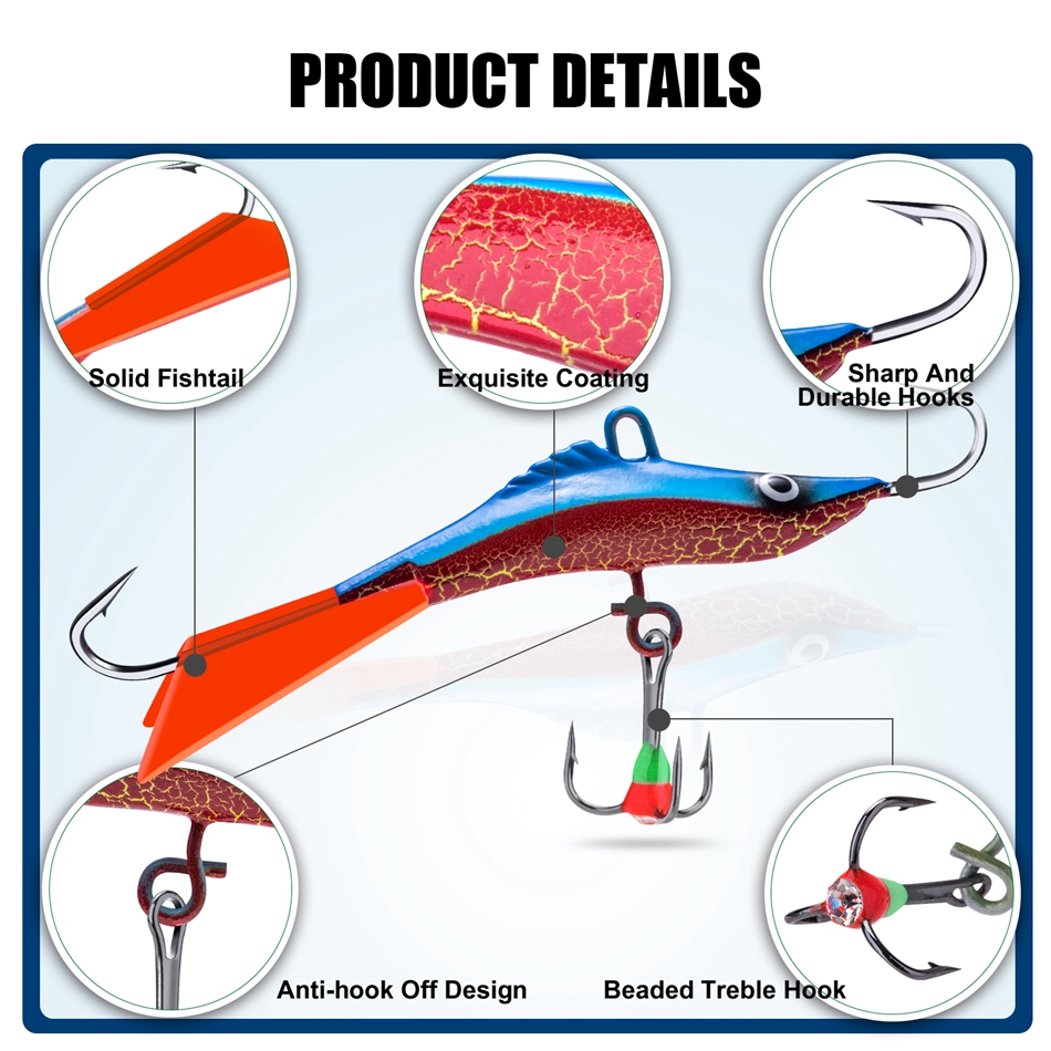 Goture 2022 Hot Ice Fishing Lure Balancers Professional Winter Jig Wobblers Bait for Trout Bass Pike Carp for Fishing Pesca