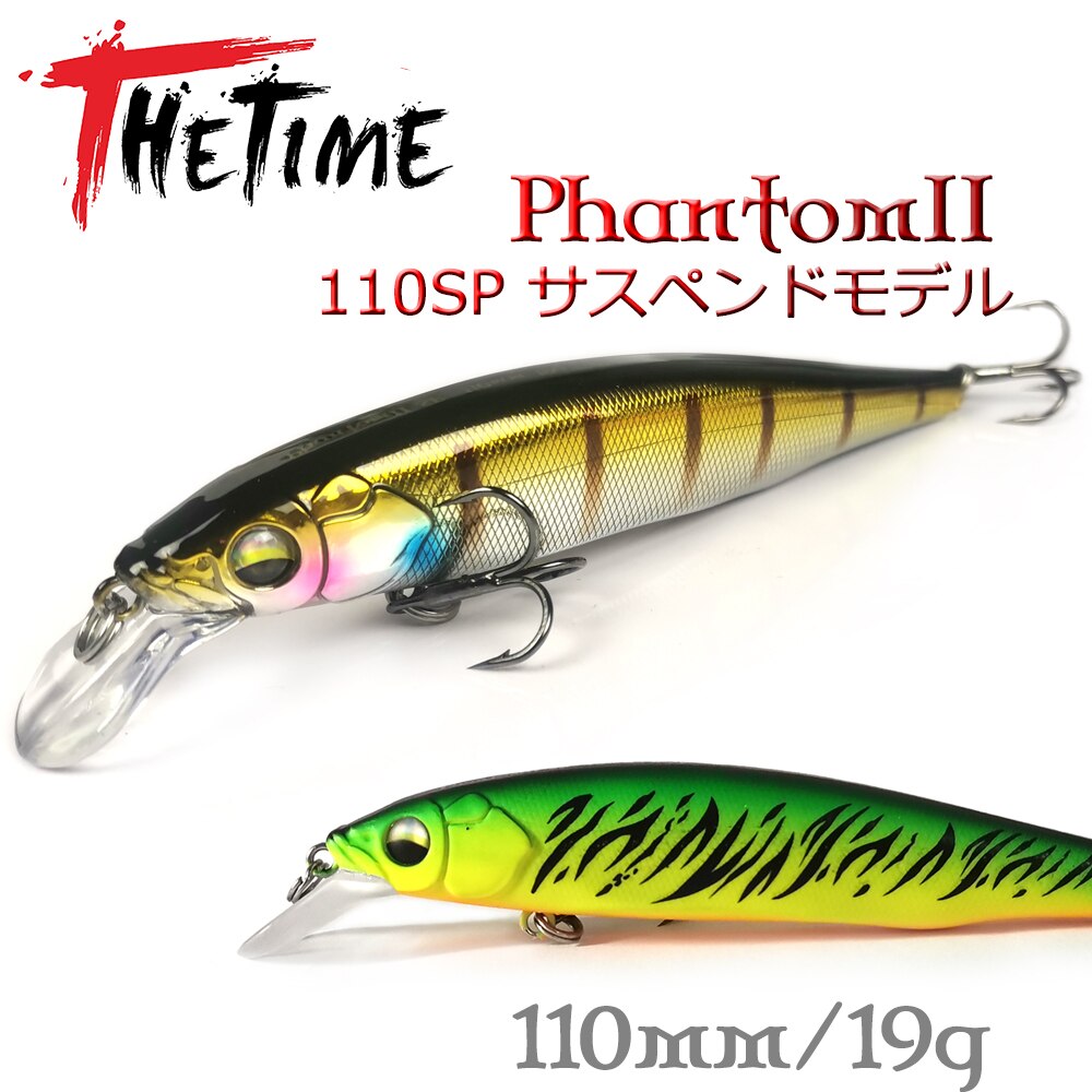 2022 New THETIME Brand PHANTOM2 110SP Suspend Wobbler Minnow Lure 110mm 19g Mid-Warer Artificial Bait For Pike Sea Bass Fishing 2022 New THETIME Brand PHANTOM2 110SP Suspend Wobbler Minnow Lure 110mm 19g Mid-Warer Artificial Bait For Pike Sea Bass Fishing