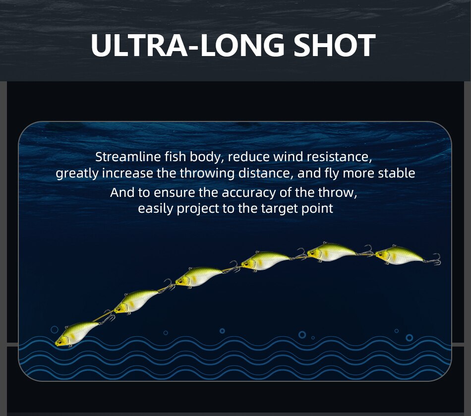 MEREDITH VIBRATION-X VIB 75mm 19g Wobblers Fishing Tackle Fishing Lures Vibration Bait for Full Depth Artificial Accessories