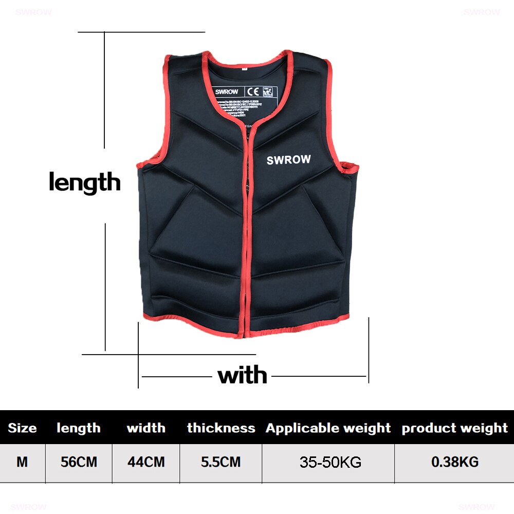 SWROW life jacket the fishing vest water jacket sports adult children life vest clothes swim skating ski rescue boats drifting