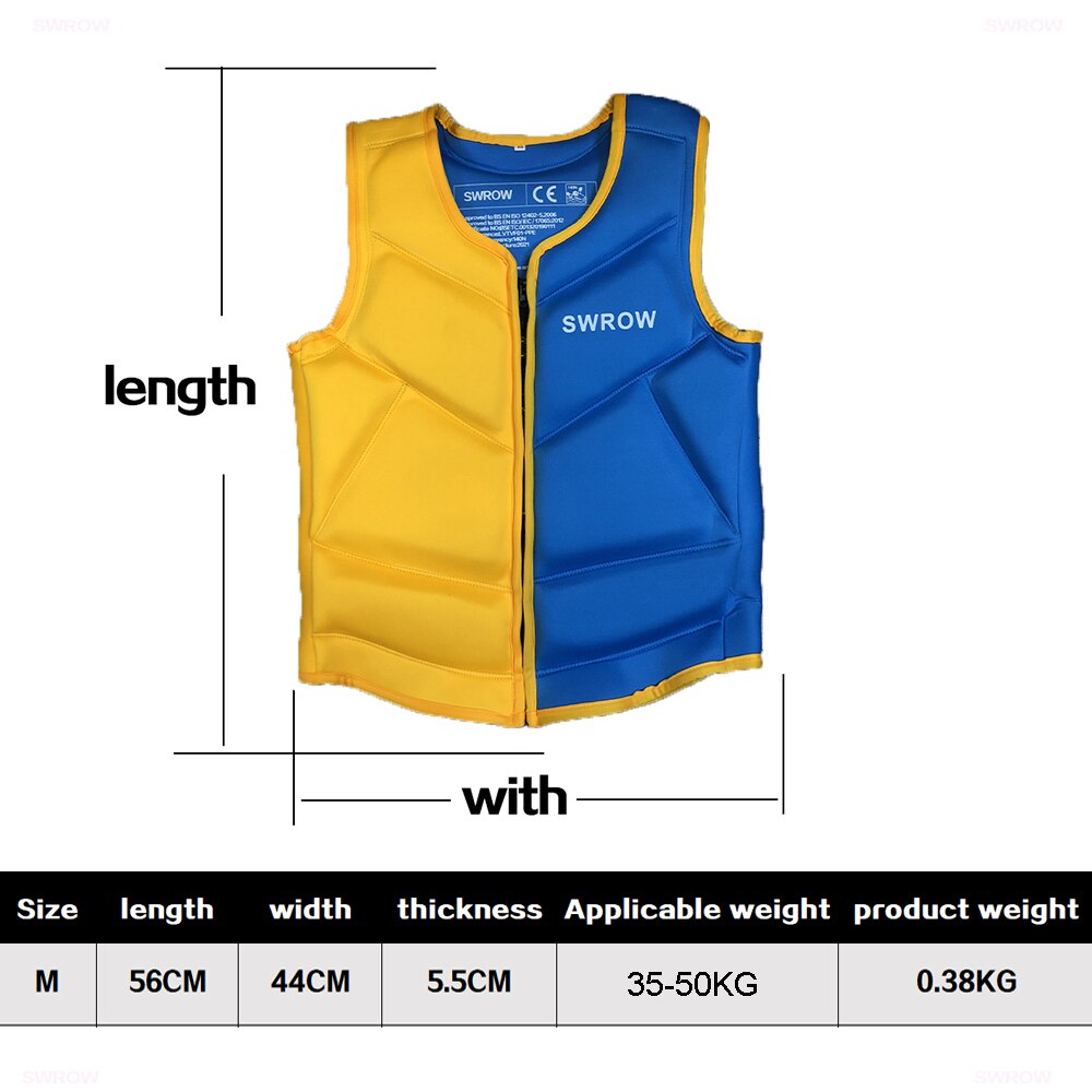 SWROW life jacket the fishing vest water jacket sports adult children life vest clothes swim skating ski rescue boats drifting