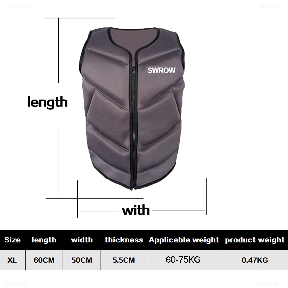 SWROW life jacket the fishing vest water jacket sports adult children life vest clothes swim skating ski rescue boats drifting