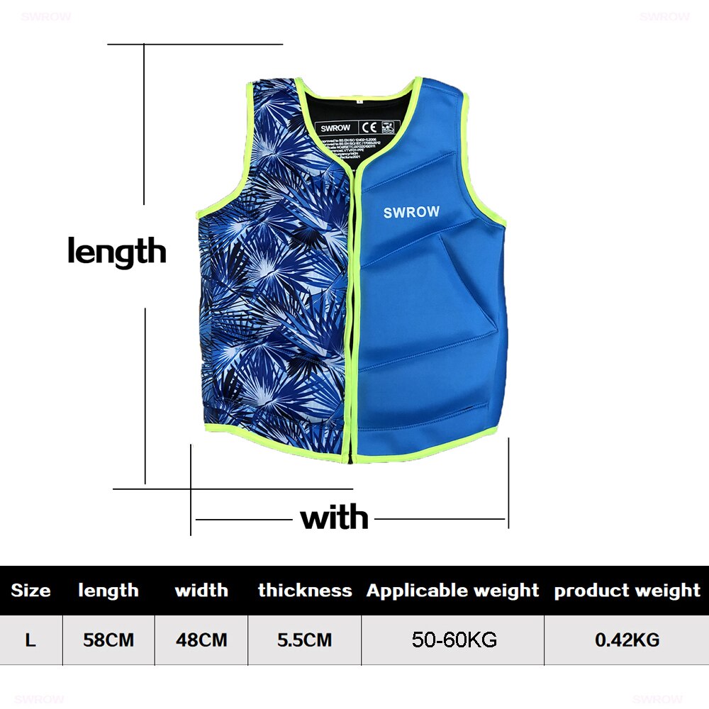 SWROW life jacket the fishing vest water jacket sports adult children life vest clothes swim skating ski rescue boats drifting