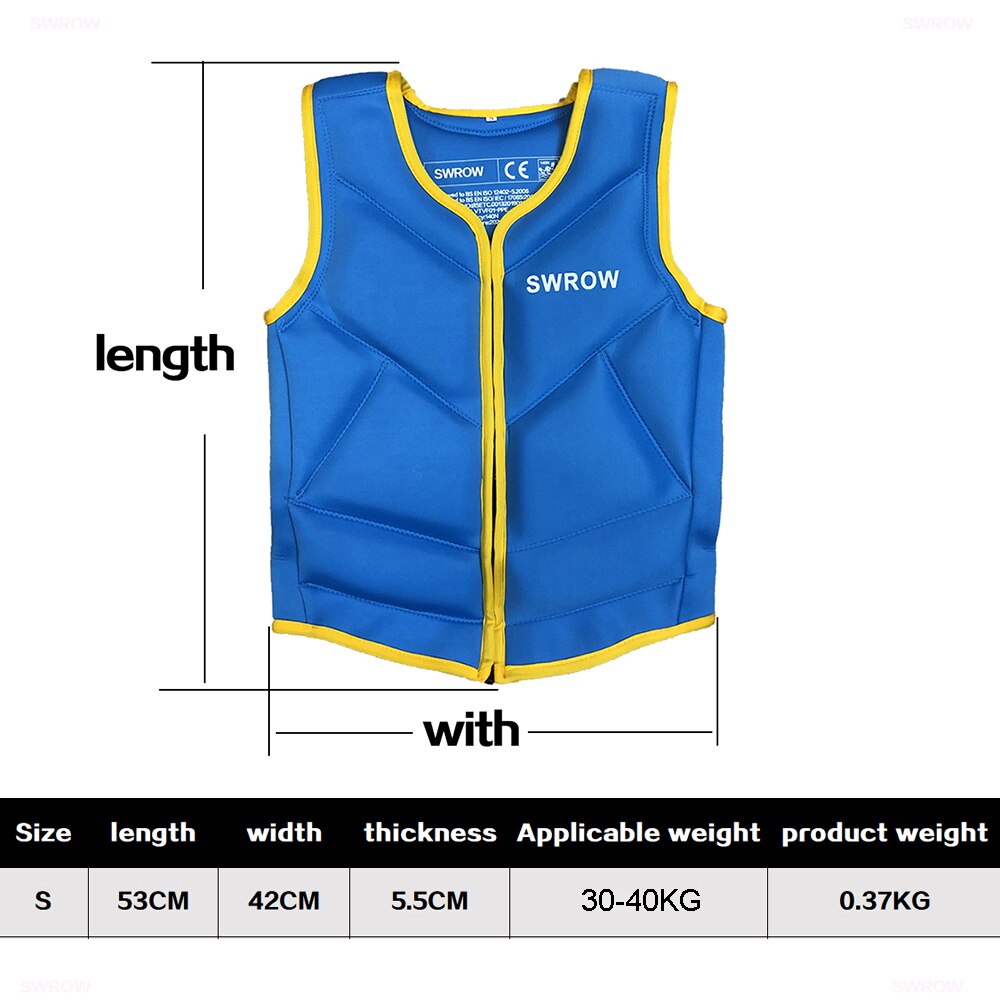 SWROW life jacket the fishing vest water jacket sports adult children life vest clothes swim skating ski rescue boats drifting