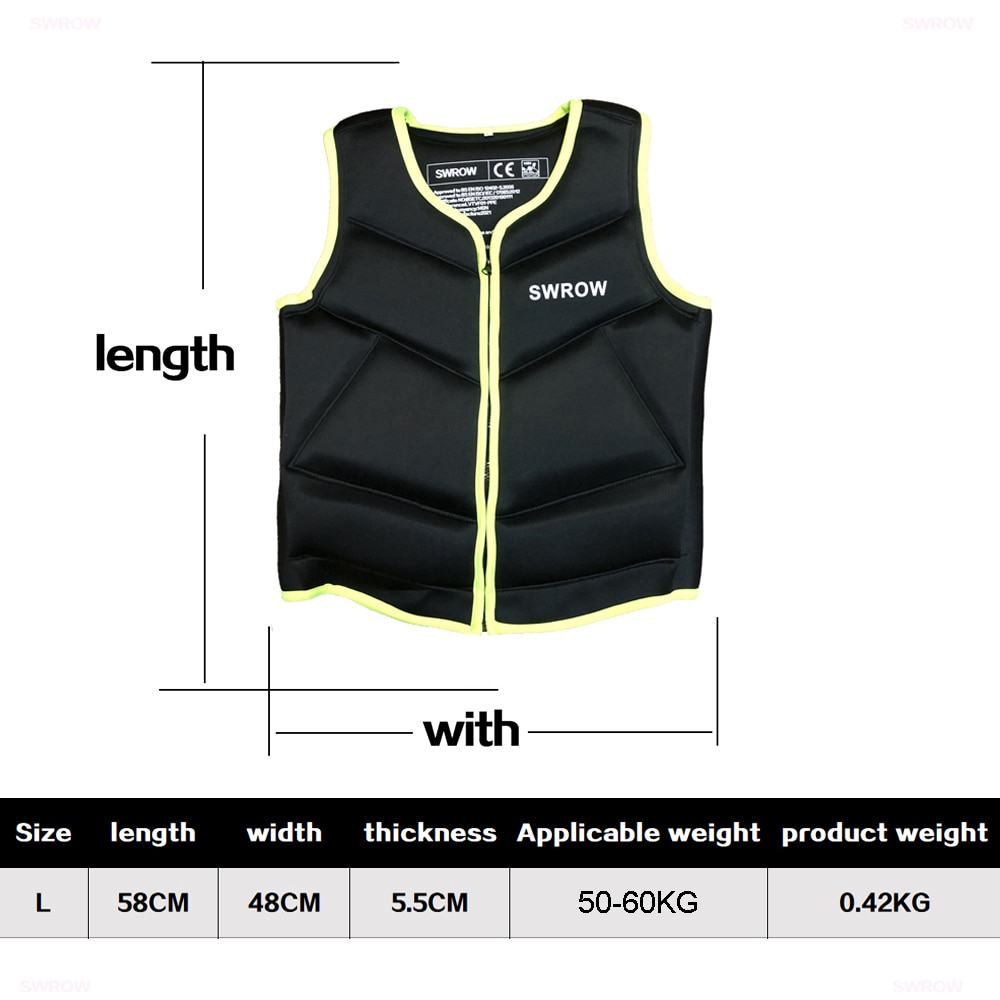 SWROW life jacket the fishing vest water jacket sports adult children life vest clothes swim skating ski rescue boats drifting