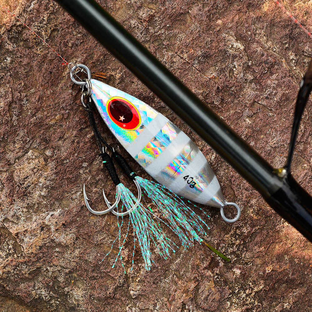 10 Pcs/Set Metal Hard Jig Lure Artificial Bait Shore Slow Jigging Super Bass Fishing Tackle 10g 20g 30g 40g 60g Supply Wholesale