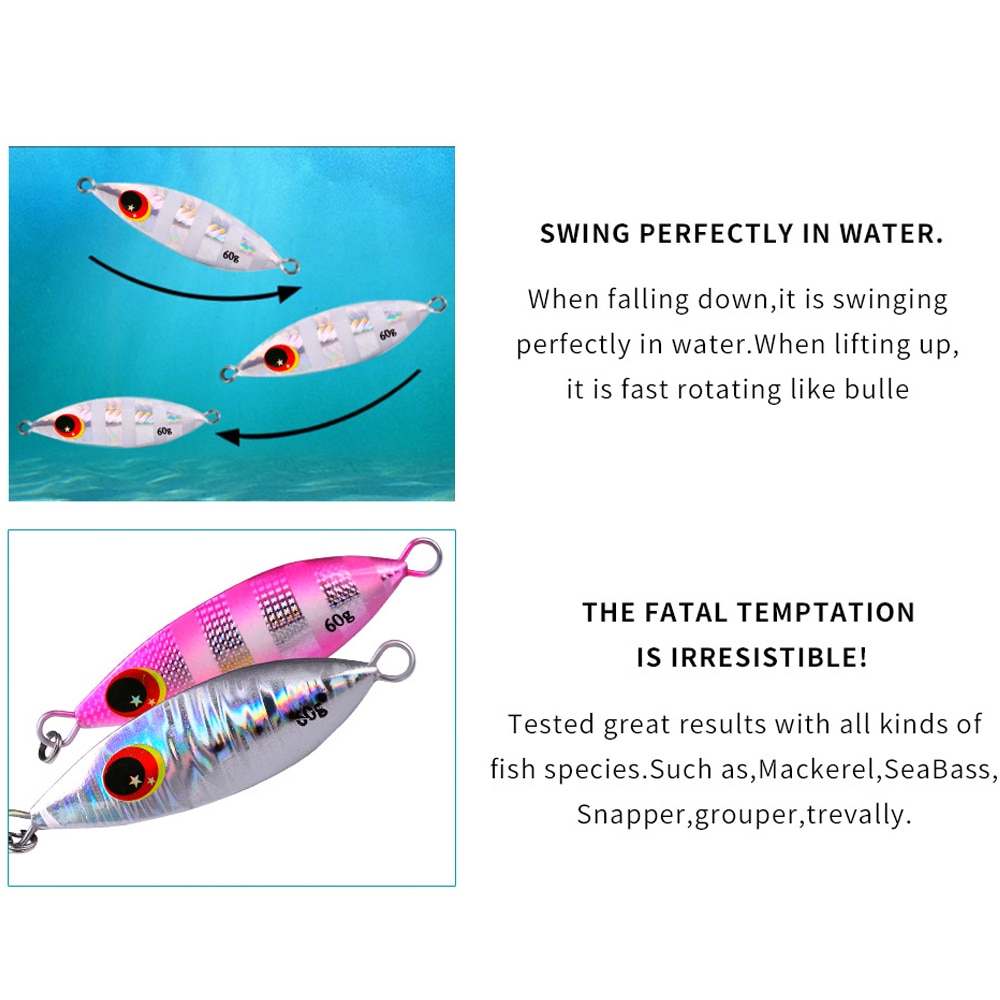 10 Pcs/Set Metal Hard Jig Lure Artificial Bait Shore Slow Jigging Super Bass Fishing Tackle 10g 20g 30g 40g 60g Supply Wholesale 10 Pcs/Set Metal Hard Jig Lure Artificial Bait Shore Slow Jigging Super Bass Fishing Tackle 10g 20g 30g 40g 60g Supply Wholesale