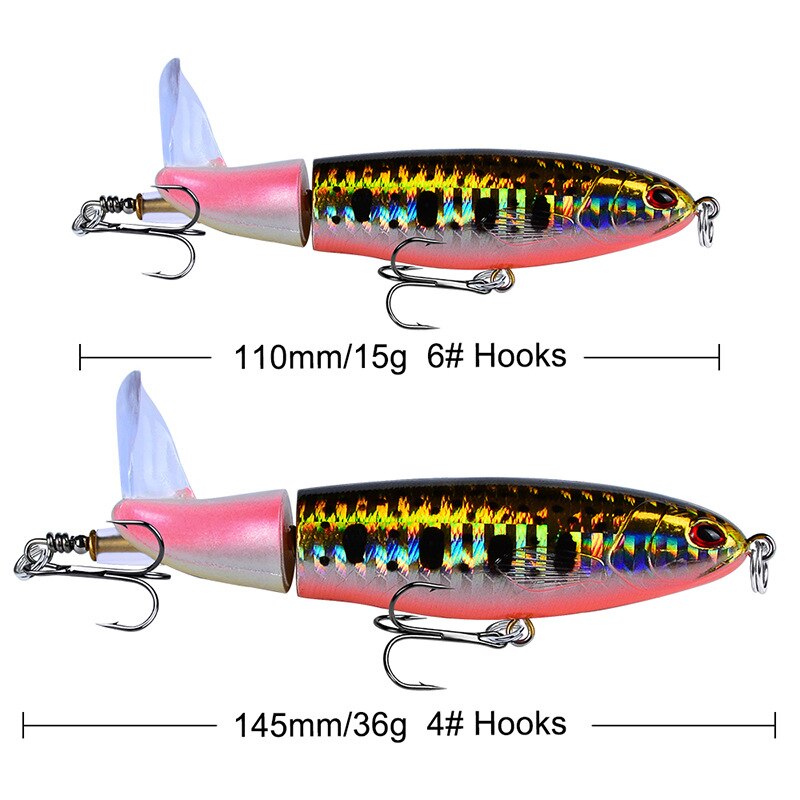 8 Pcs Set 11cm/14.5cm Topwater Fishing Lure Whopper Popper Bait Hard Plopper Soft Rotating Tail Fishing Tackle Fishing Bait Kit 8 Pcs Set 11cm/14.5cm Topwater Fishing Lure Whopper Popper Bait Hard Plopper Soft Rotating Tail Fishing Tackle Fishing Bait Kit