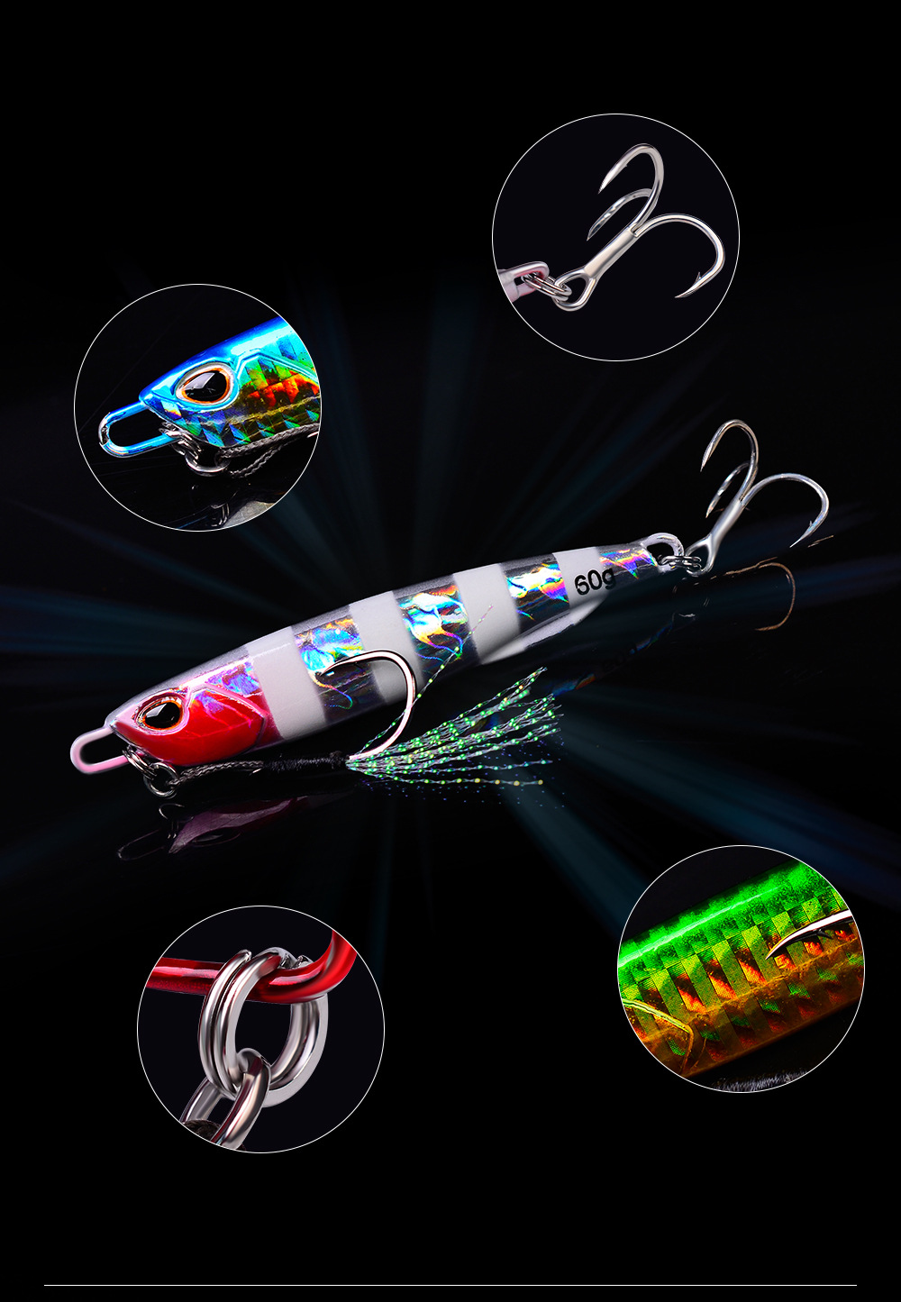 8 Pcs/lot New Jigging Lure Set Fishing Lures Metal Spinner Spoon Fish Bait Jigs Japan Fishing Tackle Pesca Bass Tuna Trout