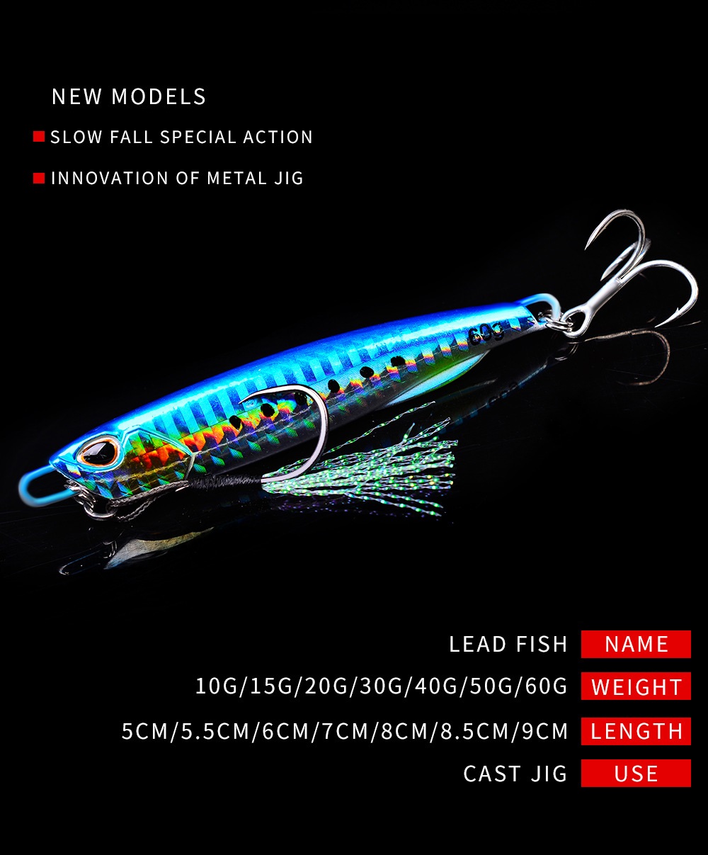 8 Pcs/lot New Jigging Lure Set Fishing Lures Metal Spinner Spoon Fish Bait Jigs Japan Fishing Tackle Pesca Bass Tuna Trout