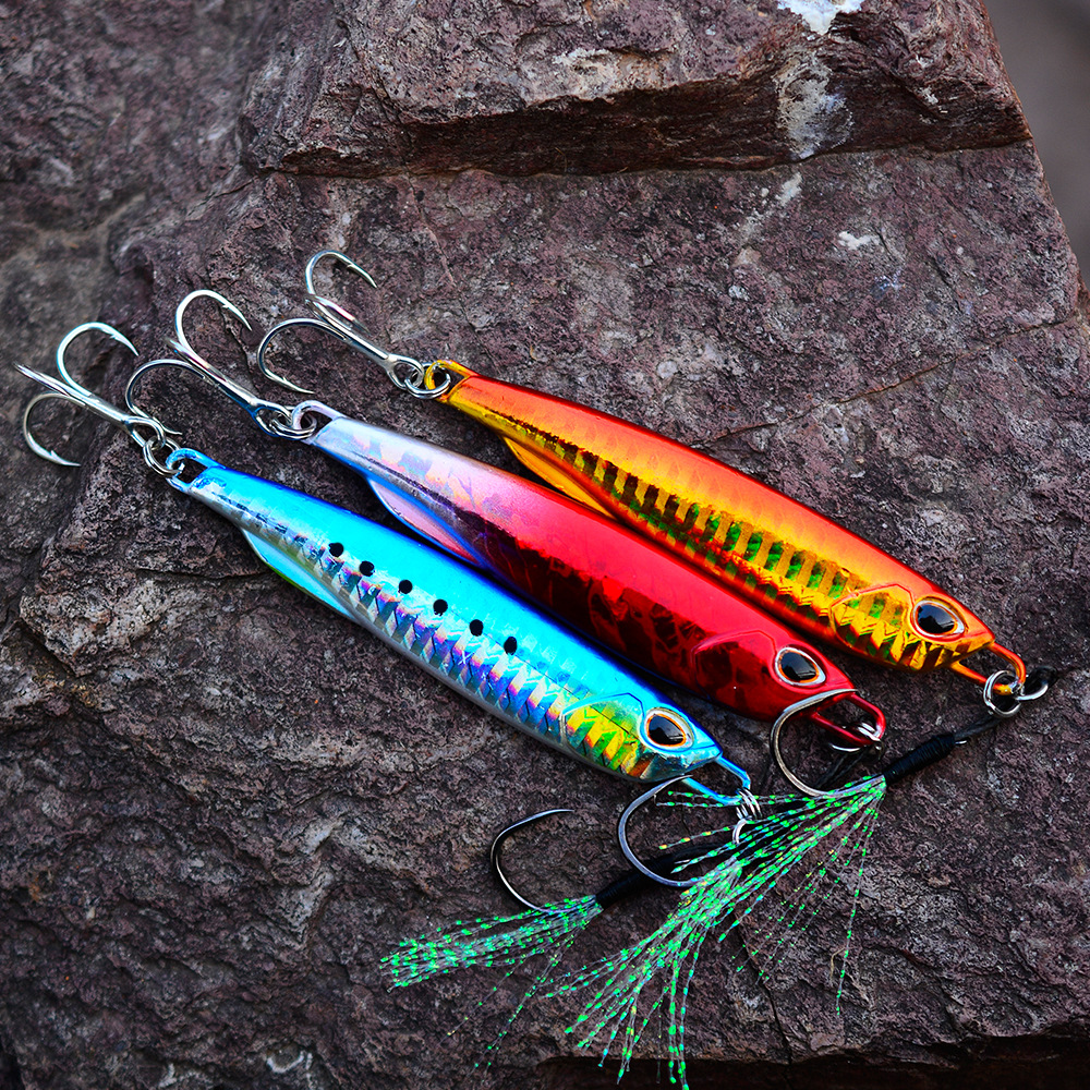 8 Pcs/lot New Jigging Lure Set Fishing Lures Metal Spinner Spoon Fish Bait Jigs Japan Fishing Tackle Pesca Bass Tuna Trout