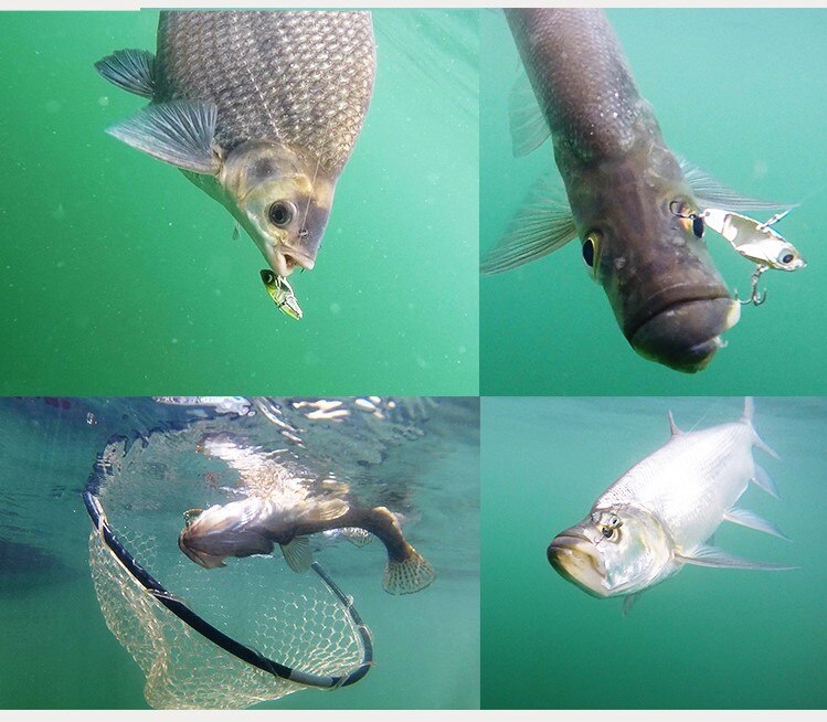 Lurefans 5 Packs/Lot Full Swimming Layer VIB Rattlesnake Sinking Lure 35/40/45mm Artificial Catfish Bait Tackle Fishing Bait