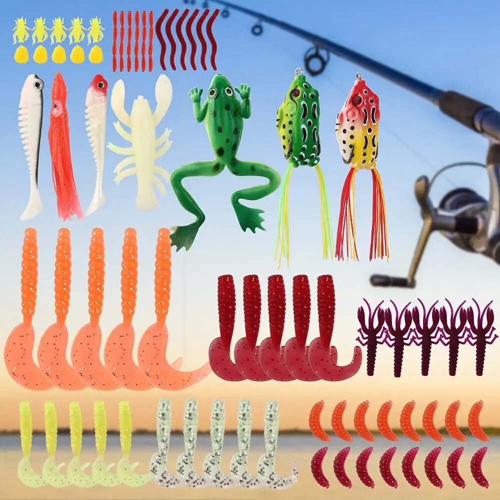375Pcs Fishing Lure Tackle Set Box Saltwater Soft Hard Silicone Artificial Baits Hooks Fishing Bait Crankbait Sinking Spinner 375Pcs Fishing Lure Tackle Set Box Saltwater Soft Hard Silicone Artificial Baits Hooks Fishing Bait Crankbait Sinking Spinner