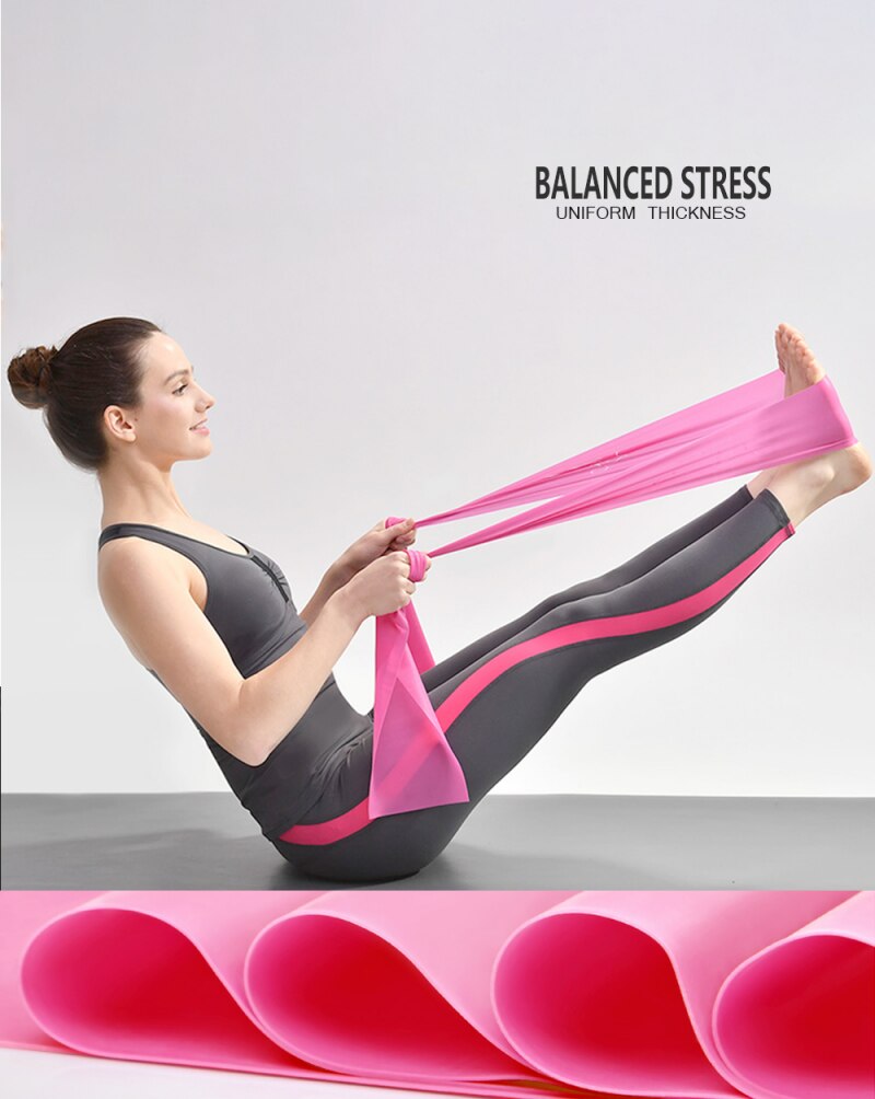Stretch Resistance Band Yoga Pilates Exercise Fitness Band Training Elastic Bands Yoga Accessories Gymnastics Equipment 1.5M-2 M