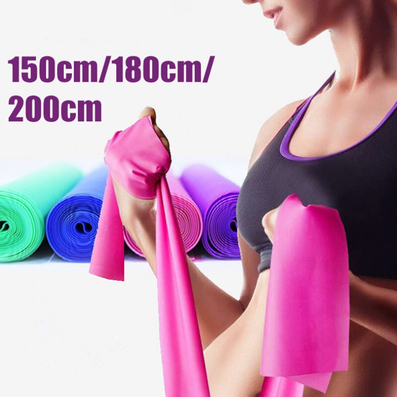 Stretch Resistance Band Yoga Pilates Exercise Fitness Band Training Elastic Bands Yoga Accessories Gymnastics Equipment 1.5M-2 M