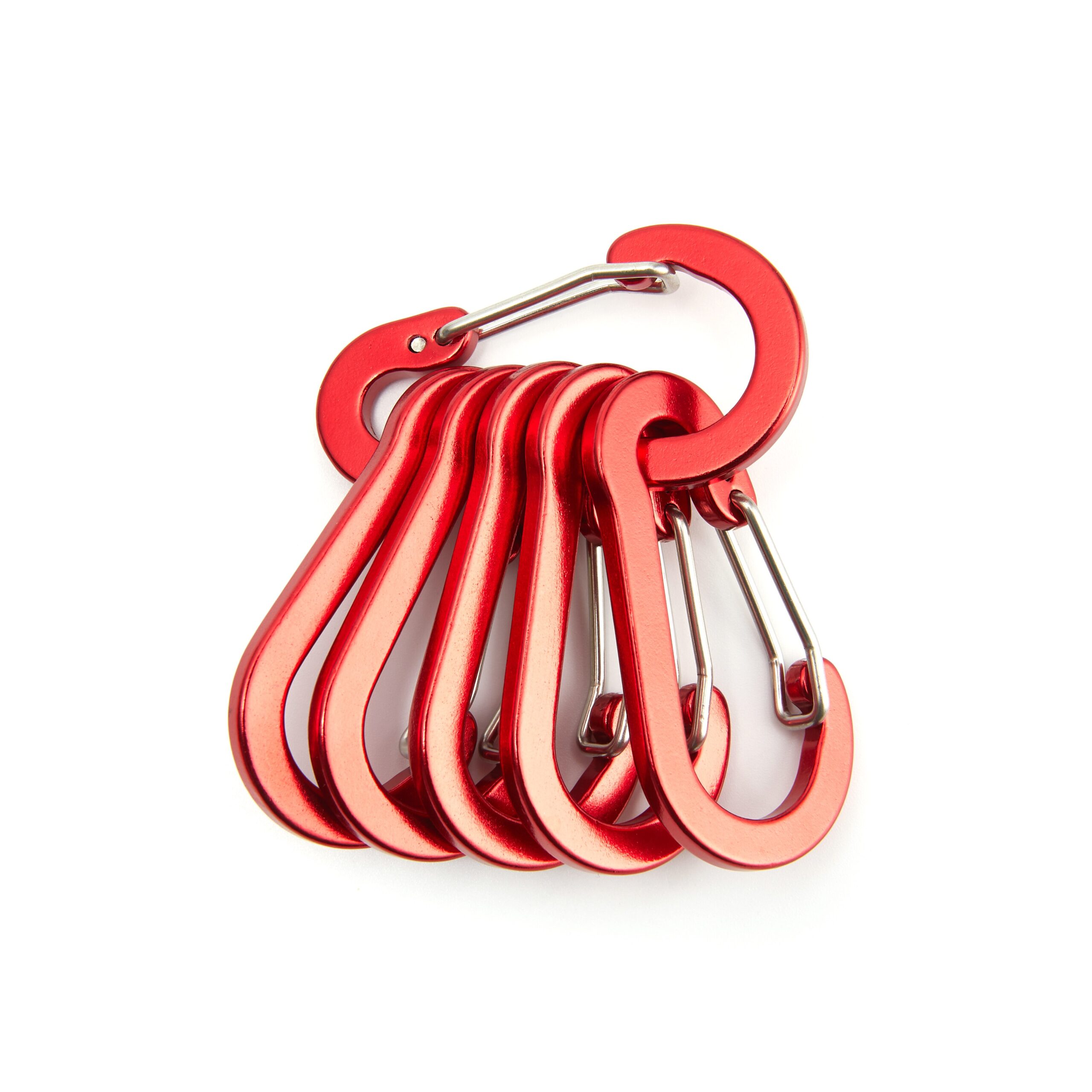 6 Pieces / Set Carabiner Hook Steel Small Carabiner Clips Outdoor Camping Multi Tool Cycling Fishing Accessories Drop Shipping