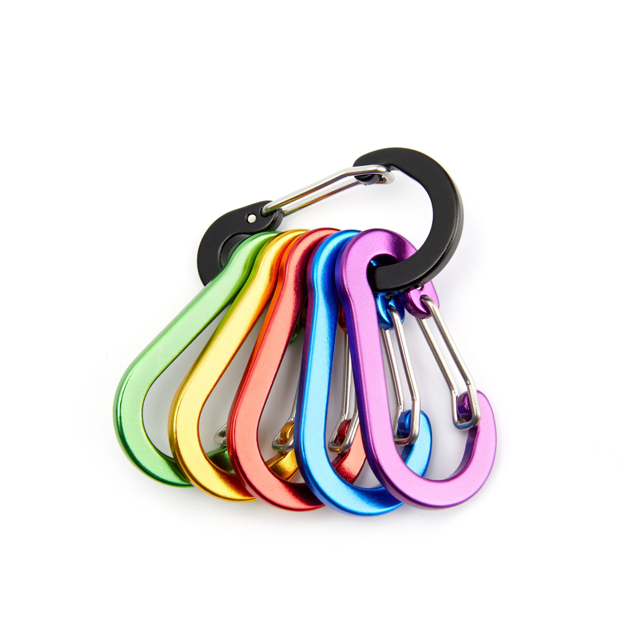 6 Pieces / Set Carabiner Hook Steel Small Carabiner Clips Outdoor Camping Multi Tool Cycling Fishing Accessories Drop Shipping