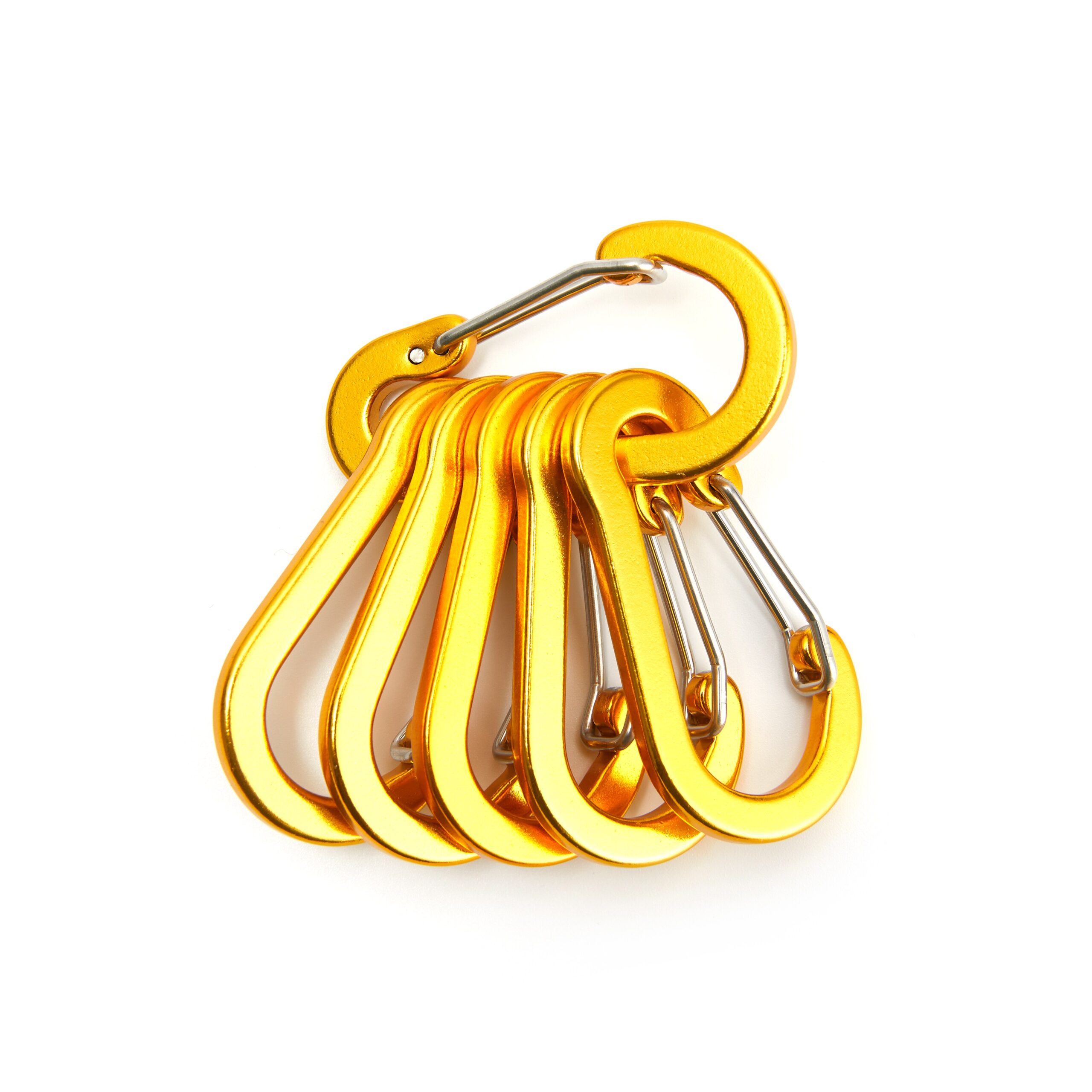 6 Pieces / Set Carabiner Hook Steel Small Carabiner Clips Outdoor Camping Multi Tool Cycling Fishing Accessories Drop Shipping