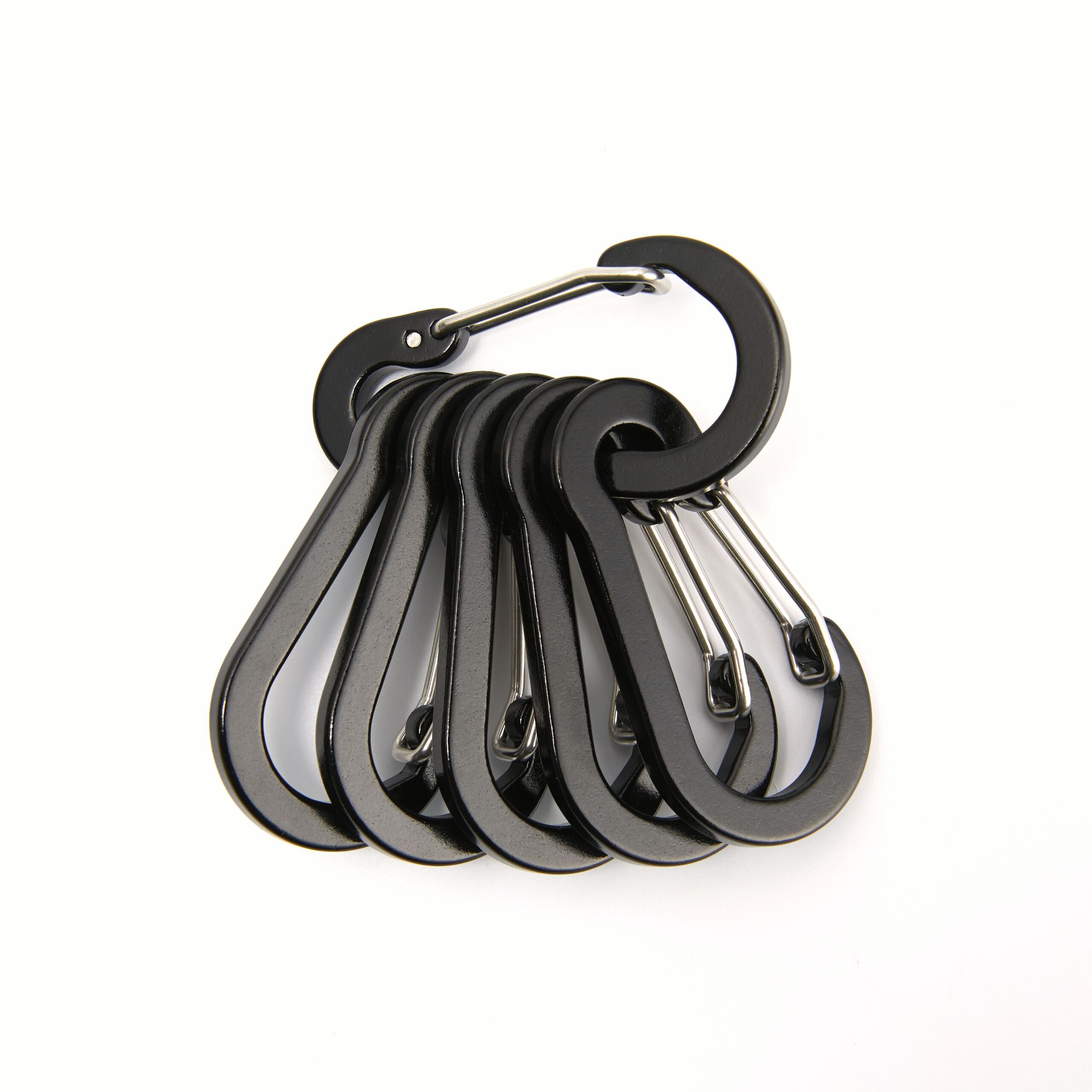 6 Pieces / Set Carabiner Hook Steel Small Carabiner Clips Outdoor Camping Multi Tool Cycling Fishing Accessories Drop Shipping