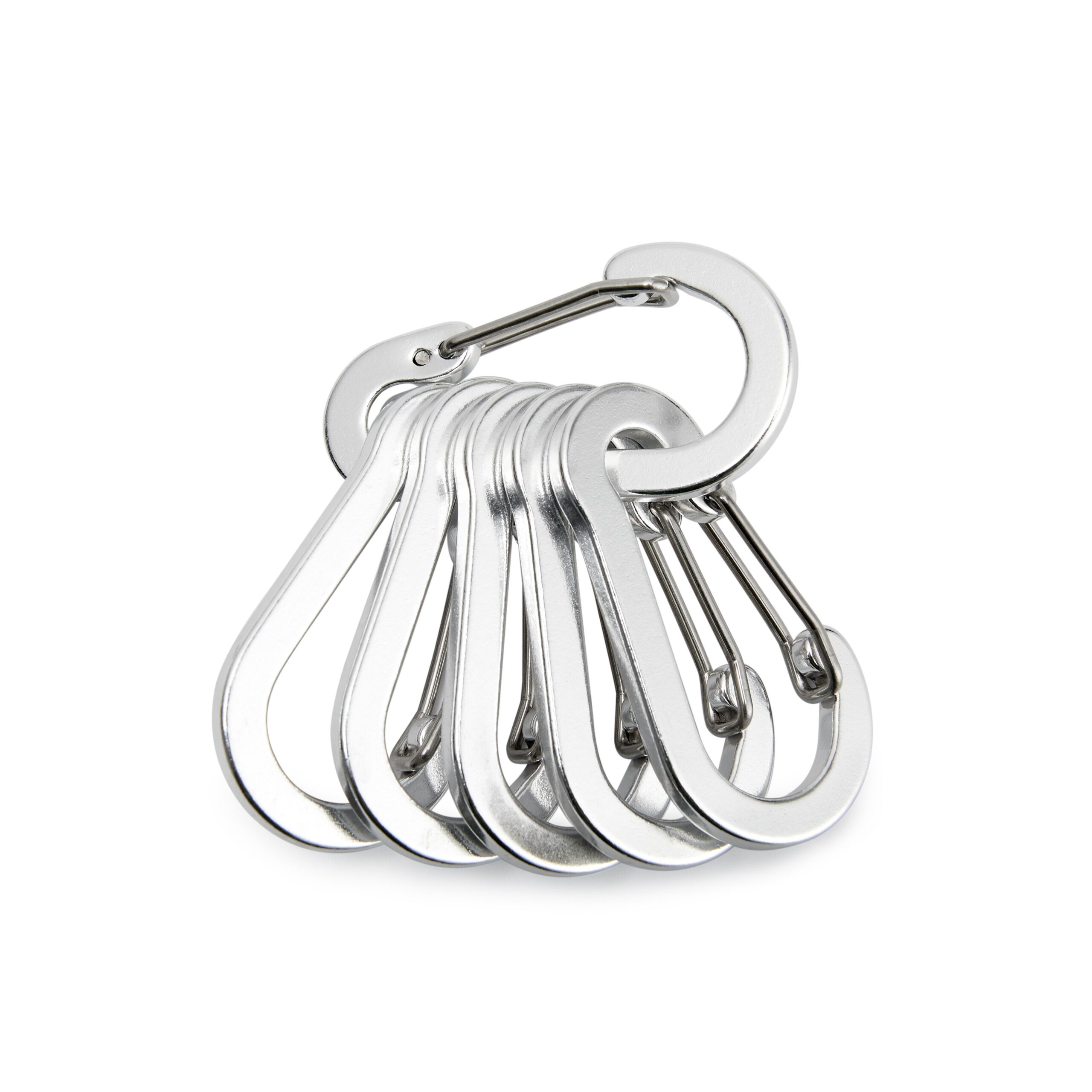 6 Pieces / Set Carabiner Hook Steel Small Carabiner Clips Outdoor Camping Multi Tool Cycling Fishing Accessories Drop Shipping