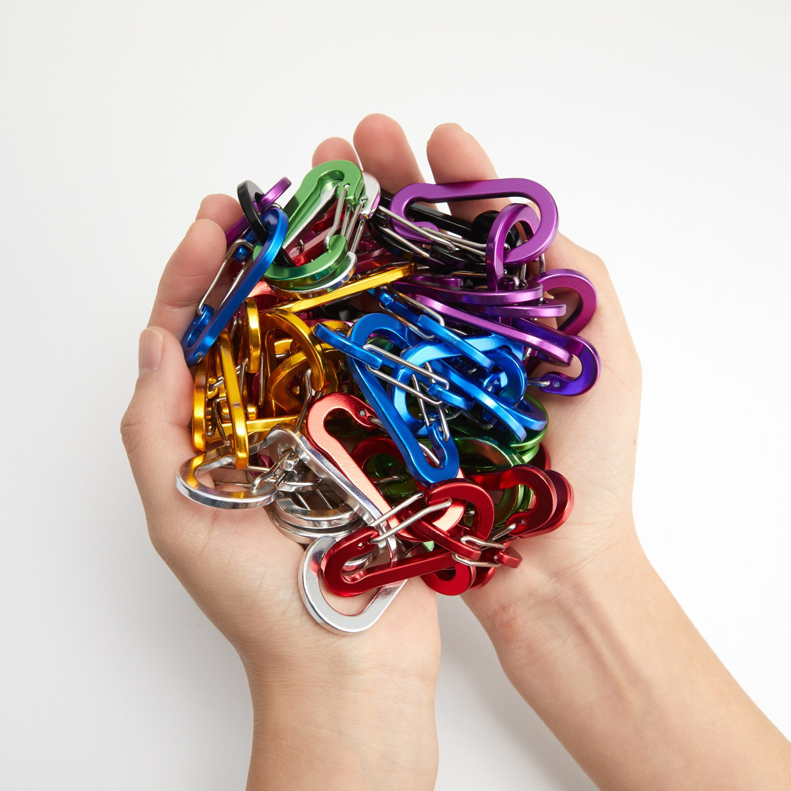 6 Pieces / Set Carabiner Hook Steel Small Carabiner Clips Outdoor Camping Multi Tool Cycling Fishing Accessories Drop Shipping