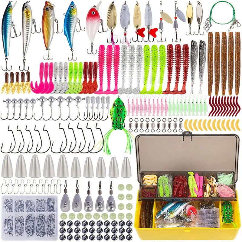 302PCS Fishing Lure Set Kit Soft Hard Tackle Artificial Baits Bionic Bass Carp Trout Minnow Fish Popper Crank Lures for Fishing 302PCS Fishing Lure Set Kit Soft Hard Tackle Artificial Baits Bionic Bass Carp Trout Minnow Fish Popper Crank Lures for Fishing