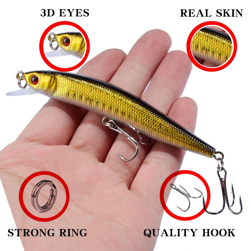 Fishing Lure Set Hard Bait Artificial Mini Minnow Tackle Fishing Rotating Floating Swing Crankbait Wobblers Bionic Crank Lures