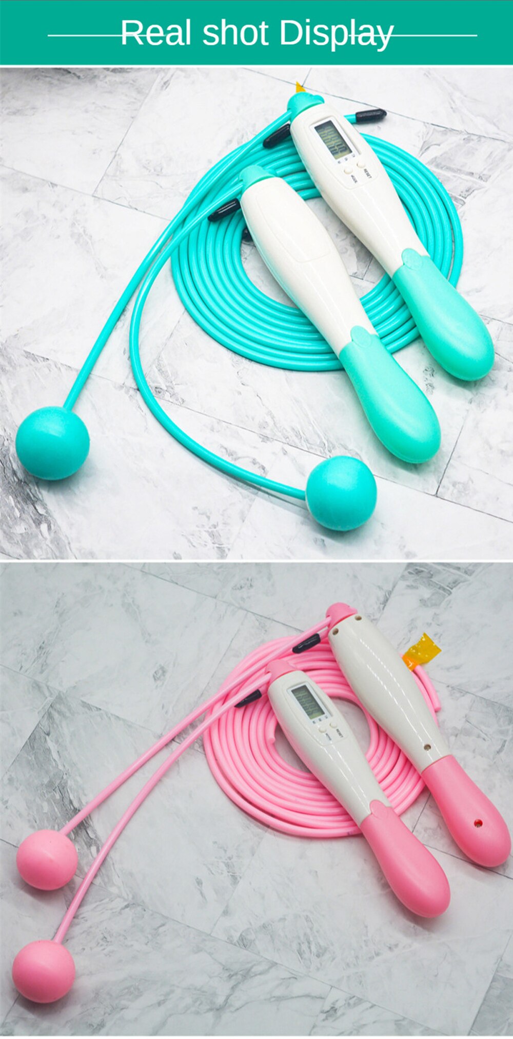 Jump Rope Electronic Counting Skipping Rope Gym Fitness Skipping Smart Jump Rope with LCD Screen Skipping Sports Jump Rope